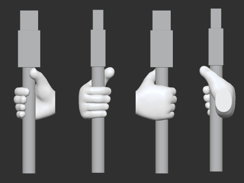 Cartoon Thumb Wall Hooks 3D Print Model
