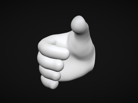 Cartoon Thumb Wall Hooks 3D Print Model