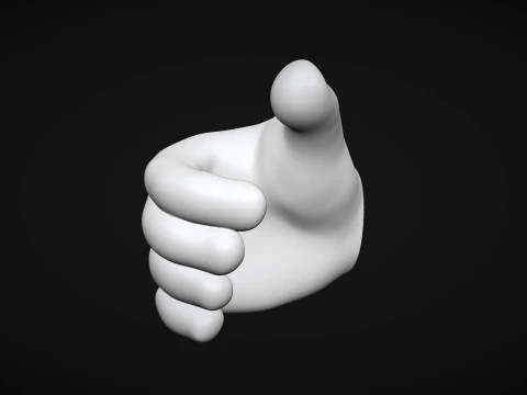 Cartoon Thumb Wall Hooks 3D Print Model