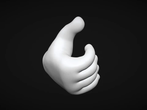 Cartoon Thumb Wall Hooks 3D Print Model