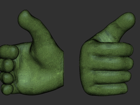 Cartoon Thumb Wall Hooks 3D Print Model