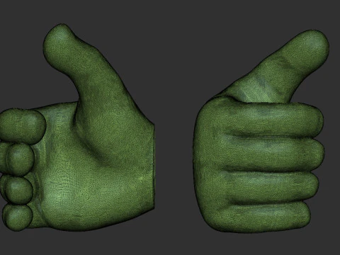 Cartoon Thumb Wall Hooks 3D Print Model