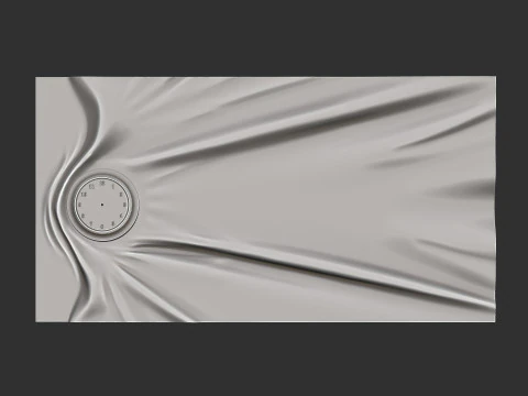 Wavy Wall Art Panel for cnc carving 3D Print Model