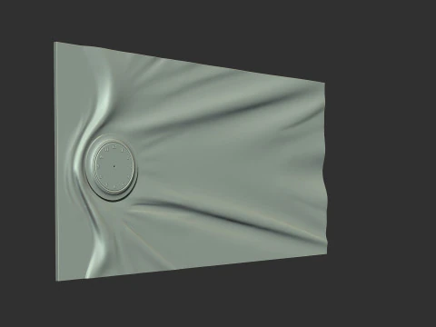Wavy Wall Art Panel for cnc carving 3D Print Model