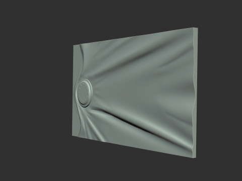 Wavy Wall Art Panel for cnc carving 3Dプリントモデル