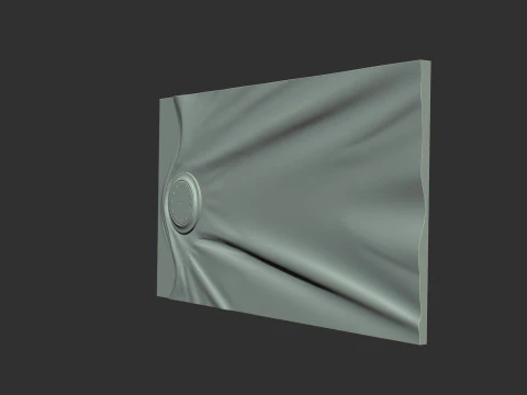 Wavy Wall Art Panel for cnc carving 3D Print Model