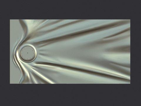 Wavy Wall Art Panel for cnc carving 3Dプリントモデル