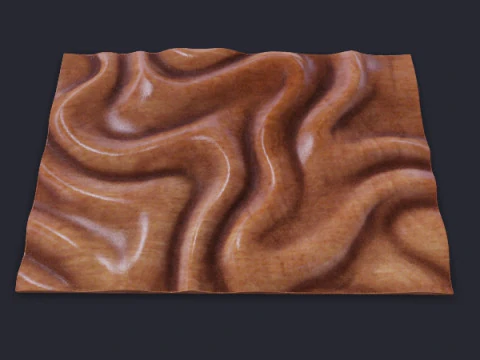 Wavy Wall Art Panel for cnc carving 3D Print Model