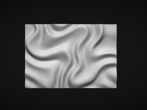 Wavy Wall Art Panel for cnc carving Model Cetak 3D