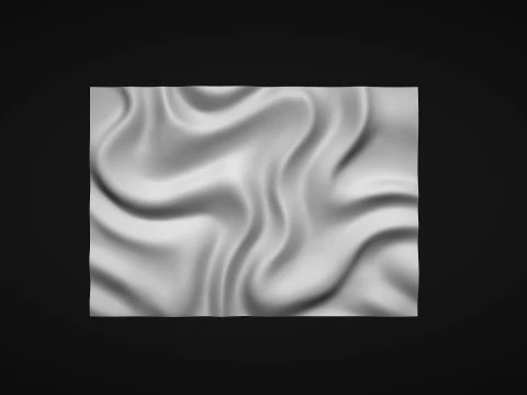 Wavy Wall Art Panel for cnc carving 3D Print Model