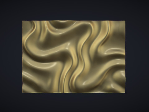 Wavy Wall Art Panel for cnc carving Model Cetak 3D