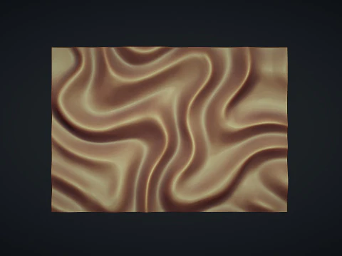 Wavy Wall Art Panel for cnc carving 3D Print Model