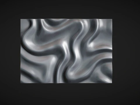 Wavy Wall Art Panel for cnc carving 3D Print Model