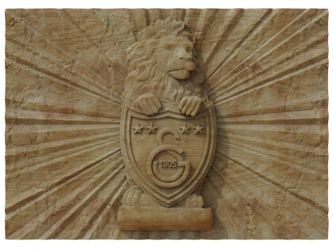 Galatasaray Football Club logo wall art 3D Print Model