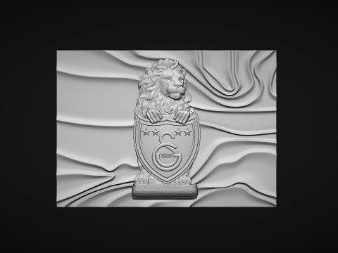 Galatasaray Football Club logo wall art 3D Print Model
