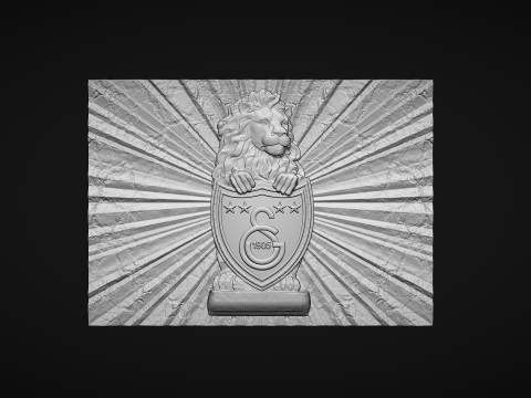 Galatasaray Football Club logo wall art 3D Принт Модель