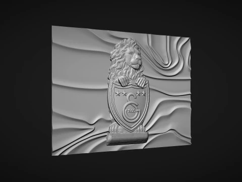 Galatasaray Football Club logo wall art 3D Print Model