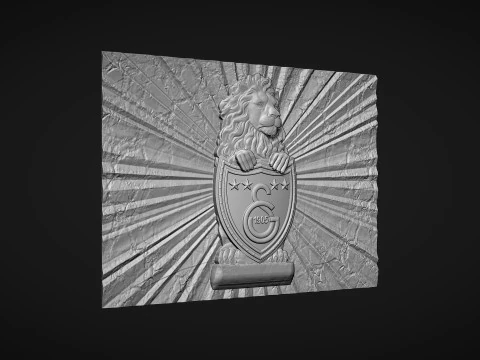 Galatasaray Football Club logo wall art 3D Print Model