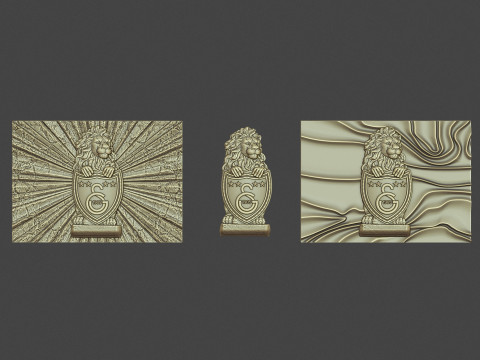 Galatasaray Football Club logo wall art 3D Принт Модель