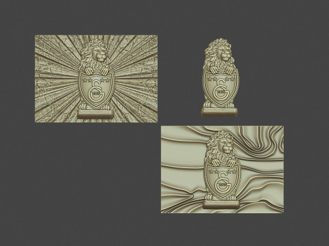 Galatasaray Football Club logo wall art 3D Принт Модель