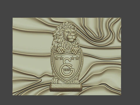 Galatasaray Football Club logo wall art 3D Print Model