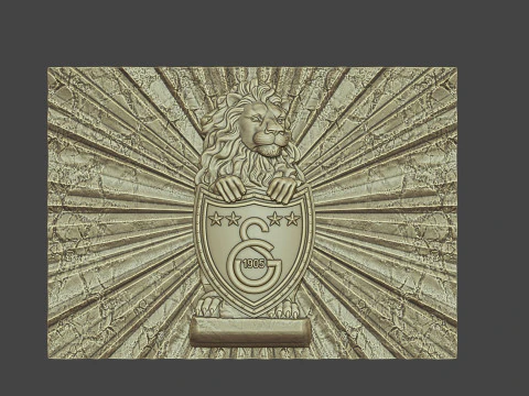 Galatasaray Football Club logo wall art 3D Print Model
