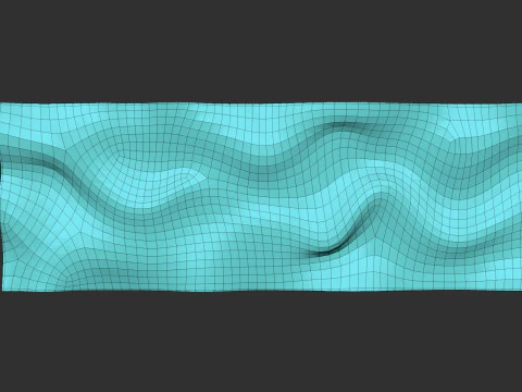 Painel de arte de parede ondulada para escultura cnc Modelo de Impressão 3D