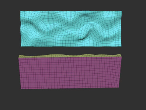 Wavy Wall Art Panel for cnc carving 3D 프린트 모델