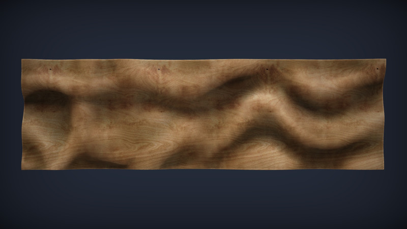 Wavy Wall Art Panel 3D 모델 .c4d .max .obj .3ds .fbx .stl .blend 