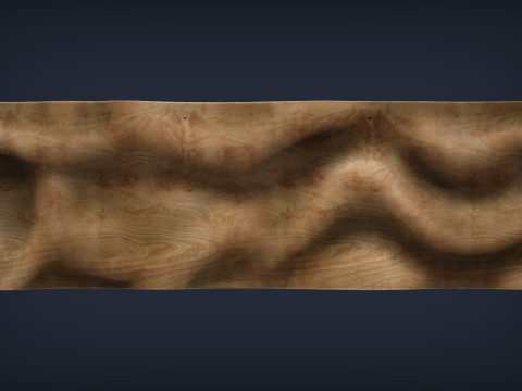 Wavy Wall Art Panel Model 3D