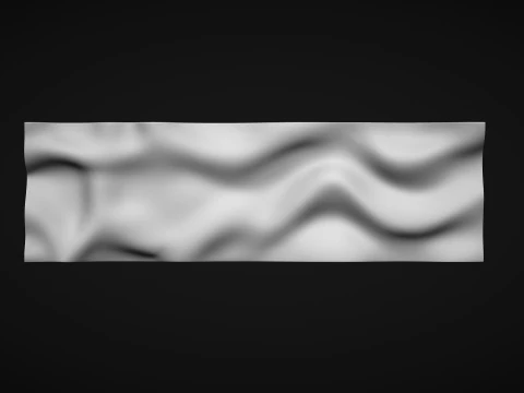 Painel de arte de parede ondulada Modelo 3D