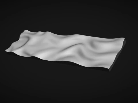 Painel de arte de parede ondulada Modelo 3D