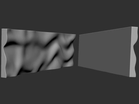 Painel de arte de parede ondulada Modelo 3D