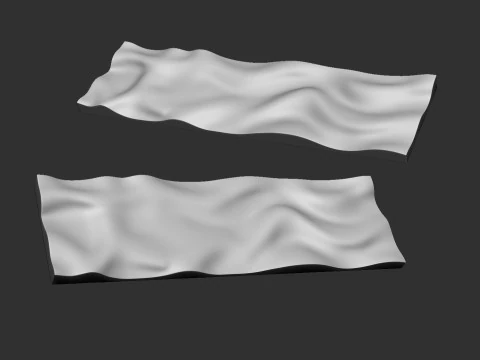 Painel de arte de parede ondulada Modelo 3D