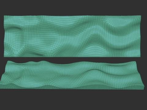 Wavy Wall Art Panel 3D 모델