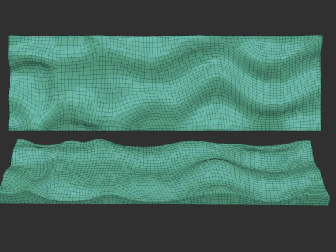 Painel de arte de parede ondulada Modelo 3D