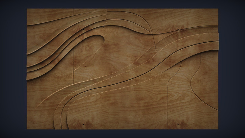 Decorative Line Art Wall Decor Modelo de Impressão 3D .c4d .max .obj .3ds .fbx .stl .blend 