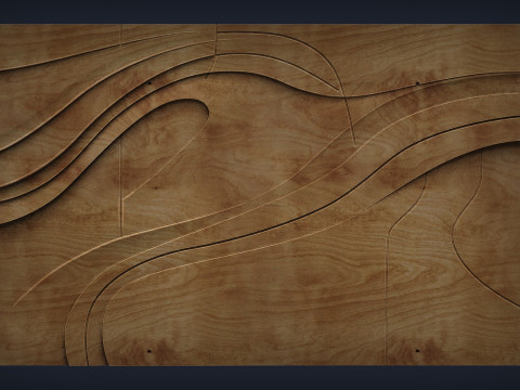 Decorative Line Art Wall Decor 3D Print Model