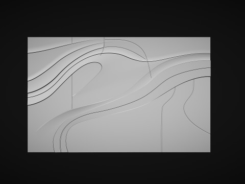Decorative Line Art Wall Decor Modelo de Impressão 3D