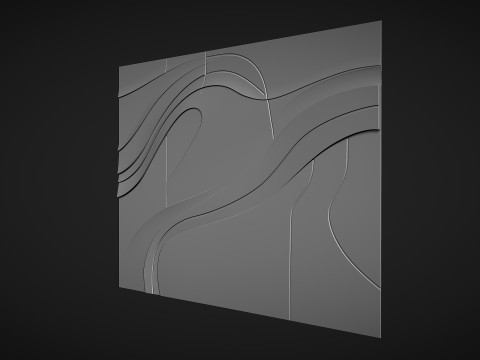Decorative Line Art Wall Decor Modelo de Impressão 3D