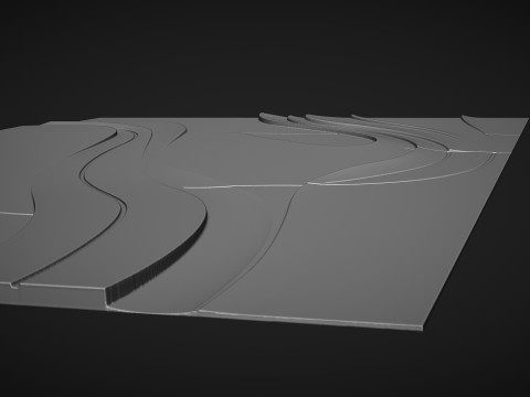 Decorative Line Art Wall Decor Modelo de Impressão 3D