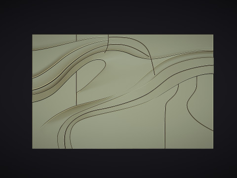 Decorative Line Art Wall Decor Modelo de Impressão 3D