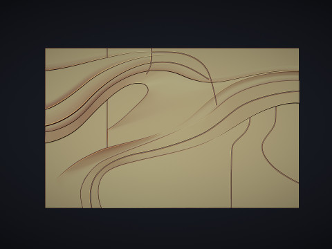 Decorative Line Art Wall Decor Modelo de Impressão 3D