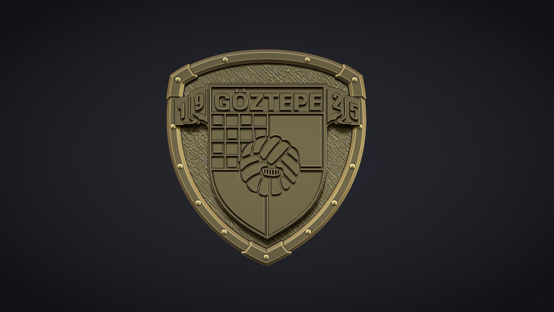 Goztepe Football Club Logo 3D-printmodel .c4d .max .obj .3ds .fbx .stl .blend 