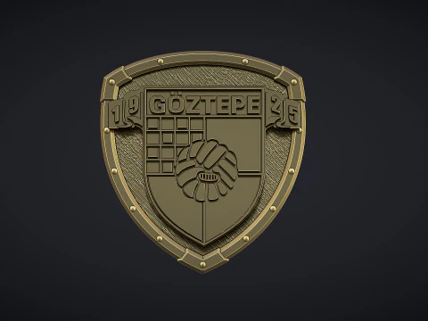 Goztepe Football Club Logo 3D Print Model