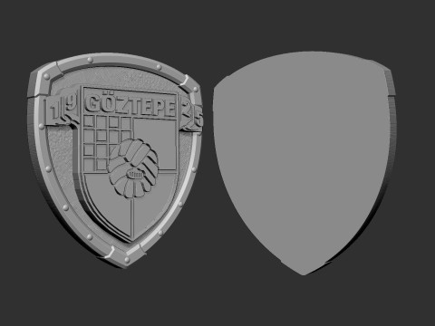 Goztepe Football Club Logo 3D-printmodel