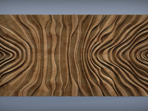 Wavy Wall Art Panel 3D Print Model
