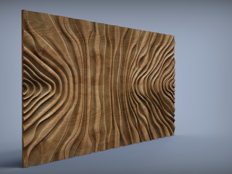Wavy Wall Art Panel 3D Принт Модель