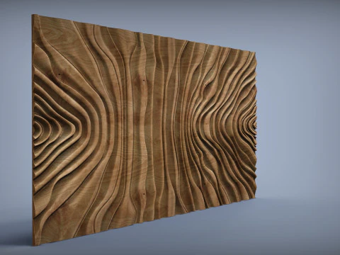 Painel de arte de parede ondulada Modelo de Impressão 3D