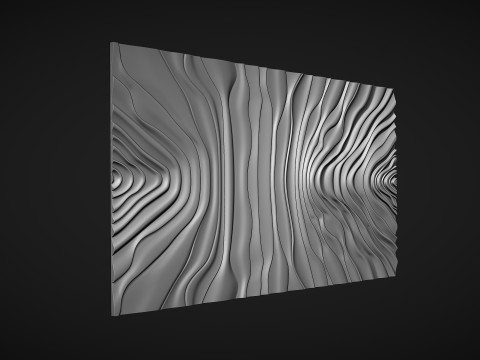 Wavy Wall Art Panel 3D Принт Модель